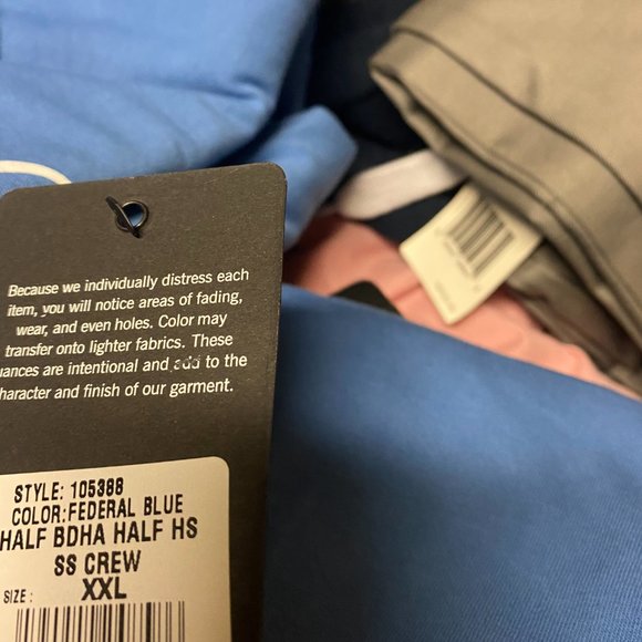 True Religion Mens Blue Half Split Logo Short Sleeve Crew Neck Pullover T Shirt - Picture 5 of 6